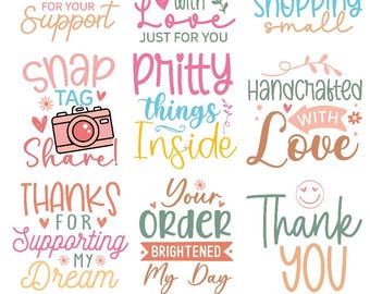 Afdrukbare bedankstickers