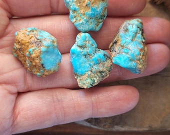 4 Small Kingman Turquoise Nuggets  KT4