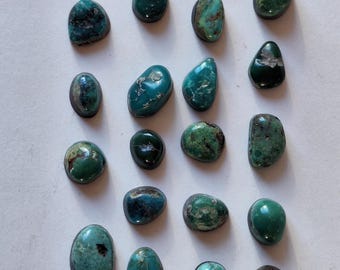 Lot of 20 Small American Turquoise Cabochons  20/40