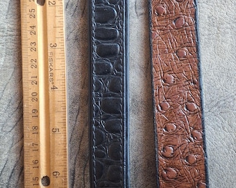 Leather Cuff Bracelet Choice Stamped Embossed  LC2