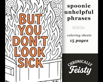 Livre de coloriage sur les maladies chroniques et les traumatismes médicaux : humour noir : prendre soin de soi pour les cuillères