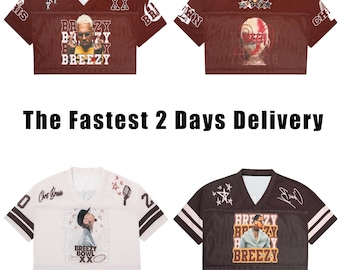 Maglia da football da donna Chris Brown Crop Top, maglia del tour Chris Brown, maglia Breezy Bowl 2025, gadget per concerti R&B, maglietta da ragazza, regalo per i fan