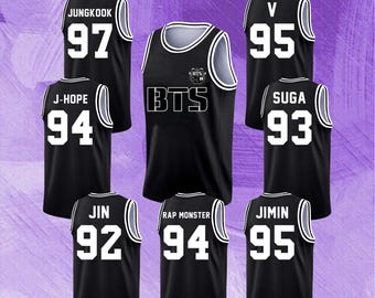 Custom BTS Basketball Jersey for Teen Girl Women Men, Personalized Kpop Tank Top Jersey, 2026 World Tour Concert Jersey Shirt for Fans Gift