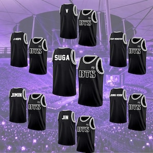 Camiseta de basquete personalizada do BTS, camiseta regata do Bangtan Boys, camiseta da turnê mundial de 2026 para fãs adolescentes.