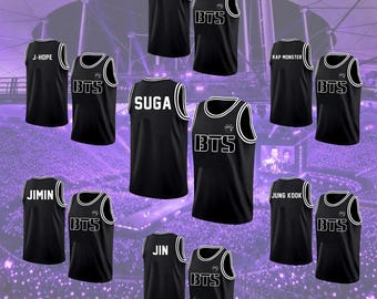 Custom BTS Basketball Jersey, Bangtan Boys Tank Top Jersey, 2026 World Tour Jersey for Teen Girl Women Fan Gift