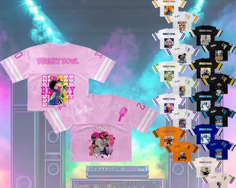 Maglia da football da donna personalizzata Chris Brown Tour Crop Top, maglietta Breezy Bowl 2026, gadget del concerto R&B, maglietta da ragazza, regalo per i fan