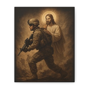 Gifts for veterans, Wall Art, Veterans, Religious Decoration, Military art, Christian decoration, Catholic art, Christian soldiers