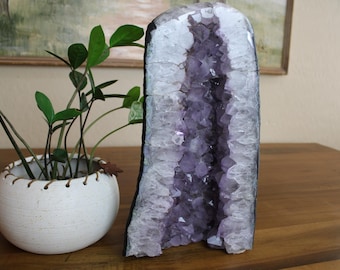 Large Amethyst Cathedral Geode – Natural Crystal Formation, Statement Specimen, Home Decor