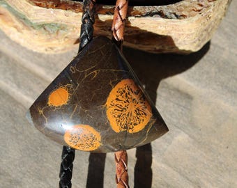 Arizona Starburst Obsidian Bolo Tie