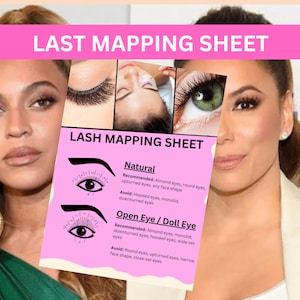 Lash Mapping Sheets: Printable & Digital Forms for Lash Extensions (PDF Download)