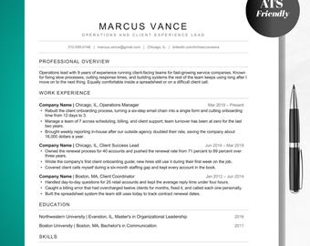 Modello di curriculum vitae compatibile con i sistemi ATS (Applicant Tracking System) in formato Word, Google Docs, Apple Pages, con lettera di presentazione e referenze incluse. Curriculum vitae professionale e moderno.