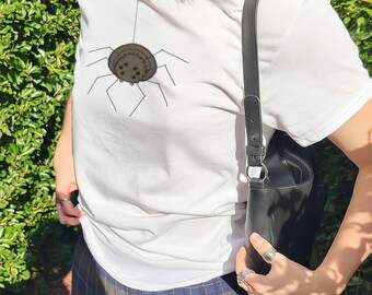 Cartoon Spider T-Shirt, Cobweb Design, Halloween Tee
