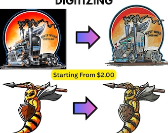 Custom Embroidery Design, Custom Logo Digitizing, Personalized Logo Machine Embroidery Pattern, Unique Image Digitized Stitch Files.