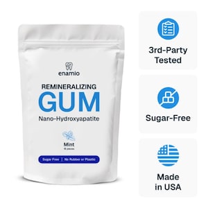 Preorder Enamio Remineralizing Mint Gum: Nano Hydroxyapatite, Plastic-Free Chicle, Made in USA