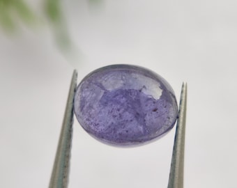Natürlicher Tansanit Edelstein, Oval Cabochon, Einzelstein (9x7x4 mm)