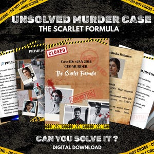 Printable Murder Mystery Game murder mystery file cold case file party games detective games crime solving game digital download game night