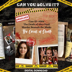 Printable Murder Mystery Game murder mystery file cold case file party games detective games crime solving game digital download game night