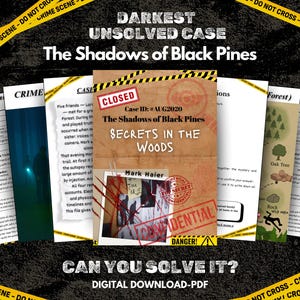 Printable Murder Mystery Game murder mystery file cold case file party games detective games crime solving game digital download game night