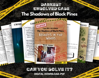 Juego de misterio de asesinato imprimible: Secretos de Black Pines (Descarga digital)