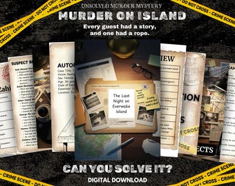 Murder Mystery Game: Murder on Island, Cold Case File (Digital Download)