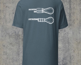 Wire Rope Thimble Swage Sleeve Tee – Rigging Diagram Shirt for Stagehands