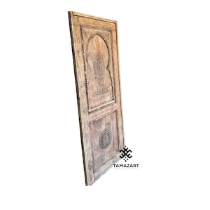 Moroccan Front Door - Moorish Architectural Design - sliding door on rail - Custom made - Old Moroccan doors - Moroccan Moorish Carved Door