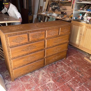 Sideboard cabinet - Buffet cabinet wood - Hand carved buffet - Ethnic style sideboard - Moroccan furniture for living room - Boho sideboard