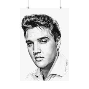 Elvis Presley Matte Vertical Poster, Vintage Wall Art, Home Décor, Gift for Music Lovers, Collector&#39;s Item, Retro Decor
