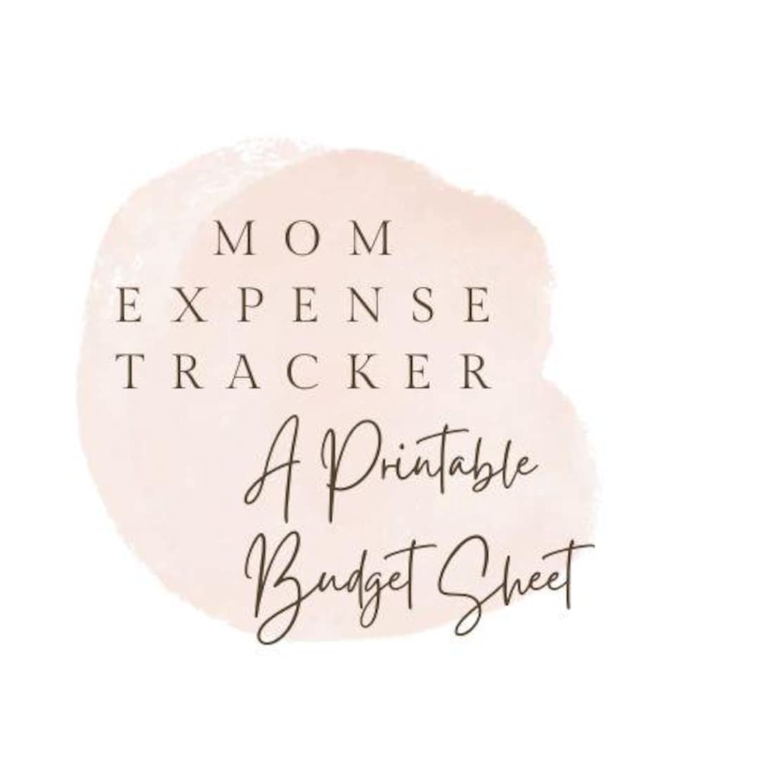 Mom Expense Tracker – Printable Budget Sheet - Etsy