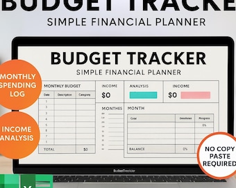 Budget Tracker Spreadsheet | Monthly Finance Planner | Excel & Google Sheets |Digital Download Personal Budget Template | BudgetToolsByDridi