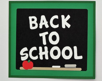 Back to School Title Cardstock Die Cut Paper Piecing Scrapbook Embellishment