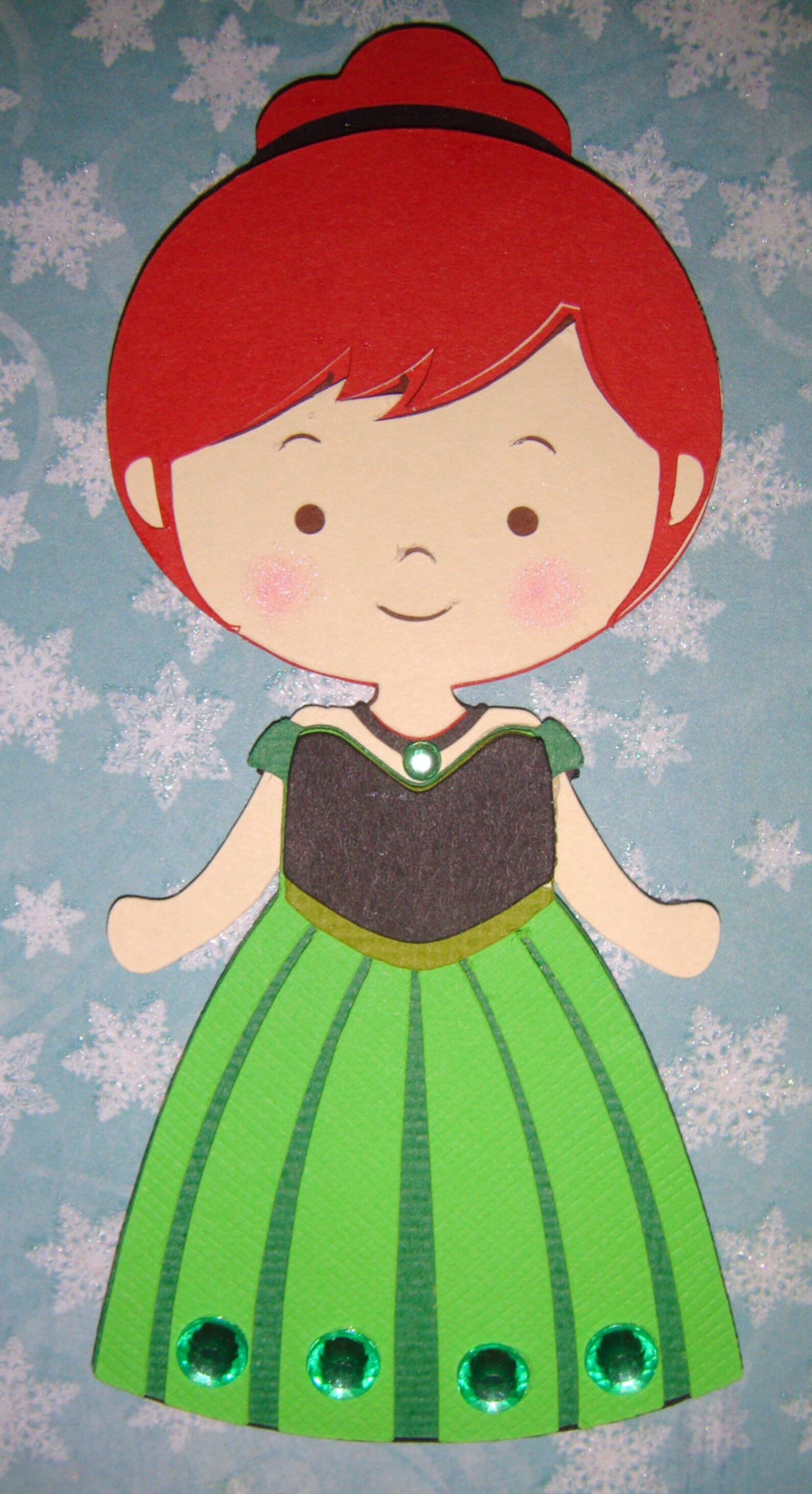 Frozen Anna & Elsa and Olaf Paper Die Cut Paper Doll Scrapbook ...