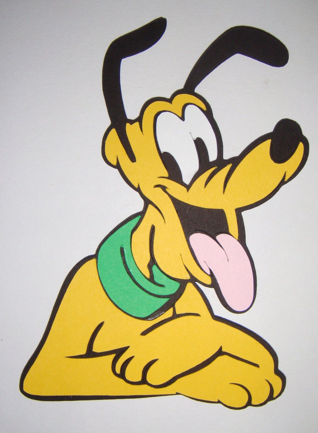 Pluto and Goofy Heads Faces Paper Die Cut Scrapbook Embellishment
