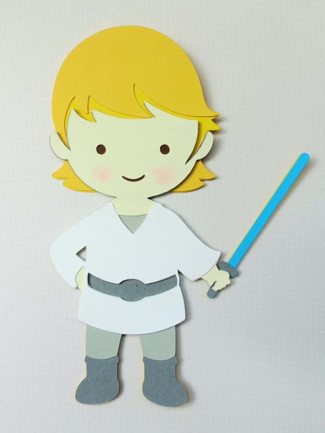Star Wars Inspired Luke Skywalker Paper Die Cut Paper Doll Etsy