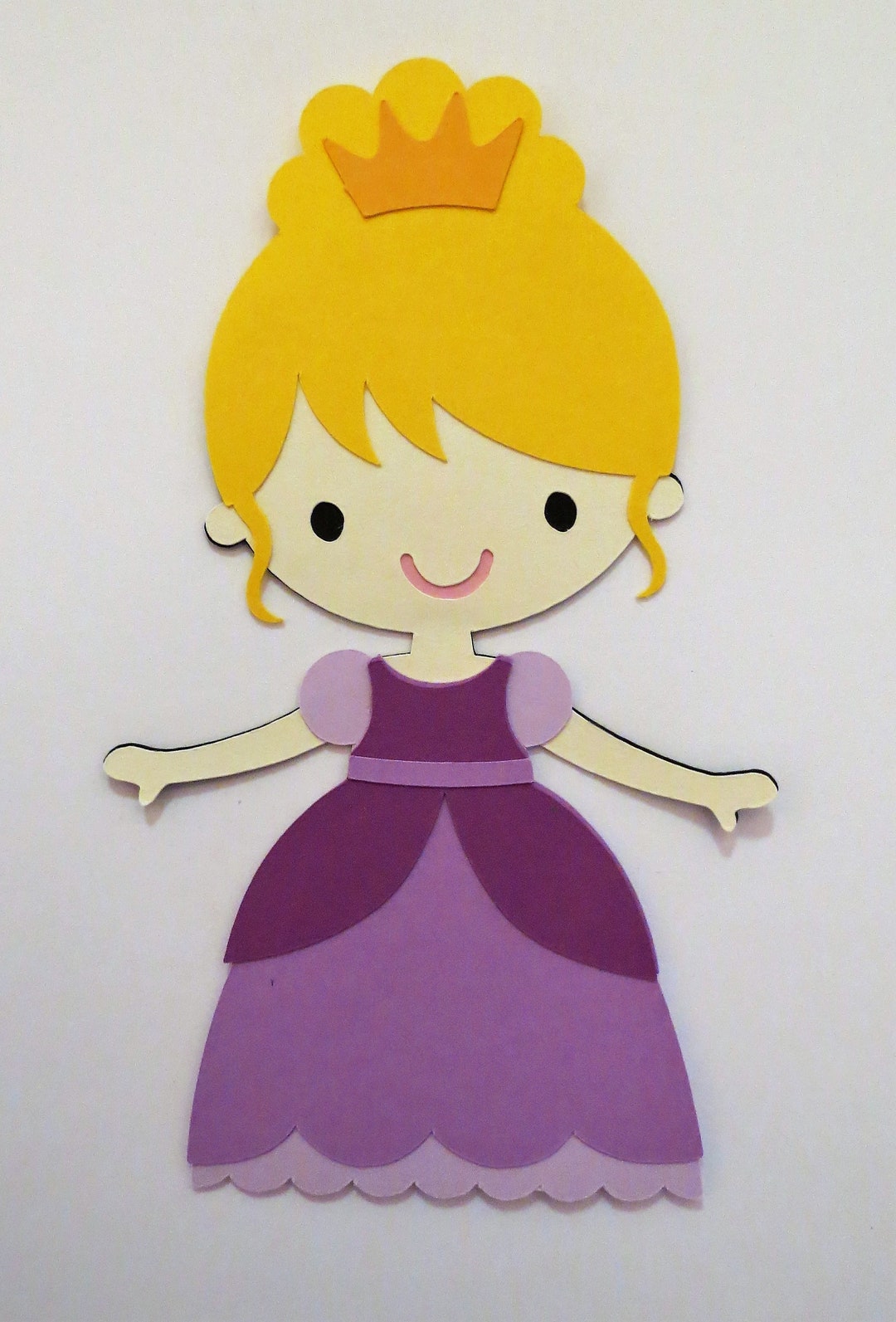 Princess Girl Paper Doll Die Cut Scrapbook Embellishment Etsy