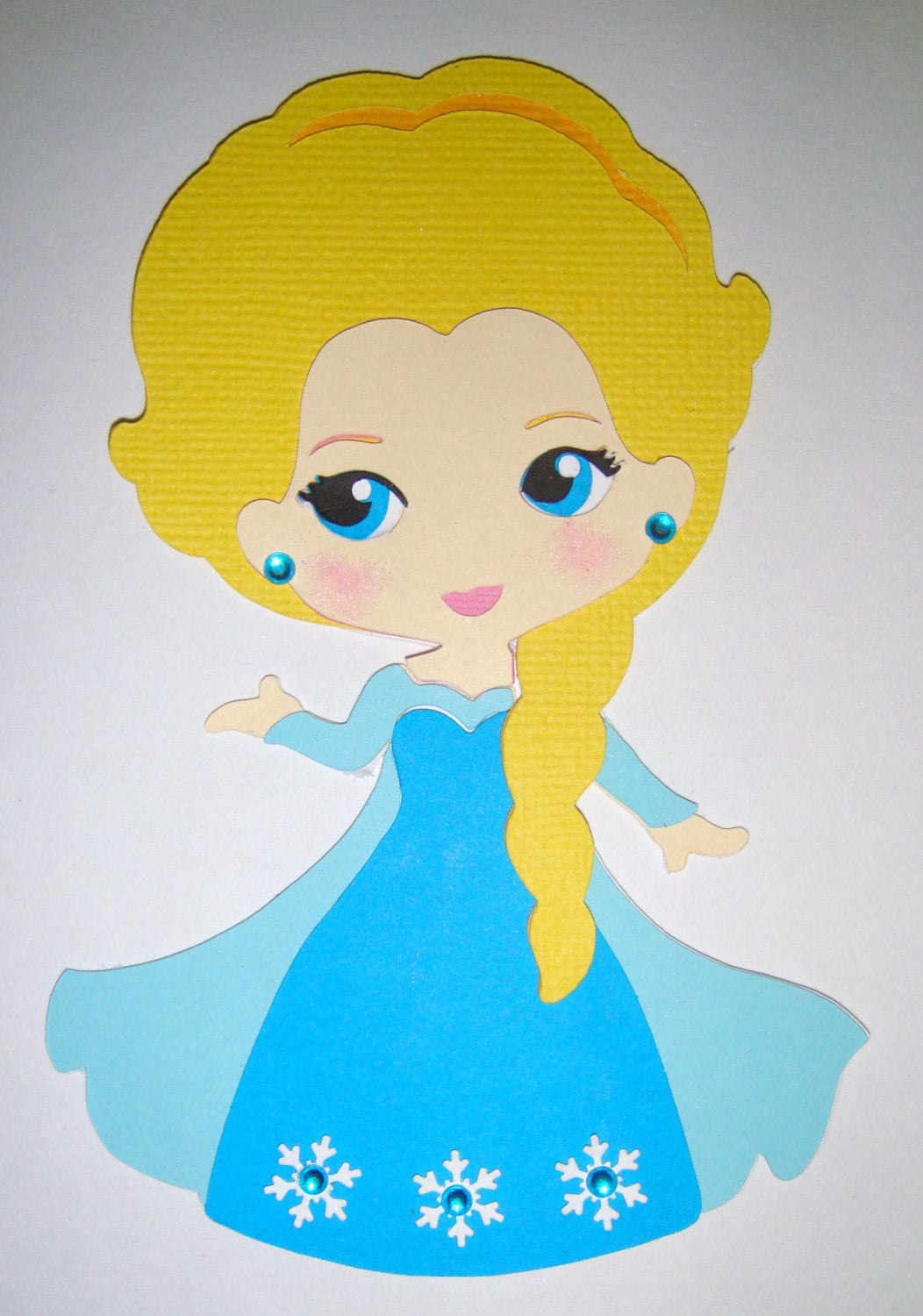 Frozen Anna and Elsa Paper Die Cut Paper Doll Scrapbook Embellishment ...