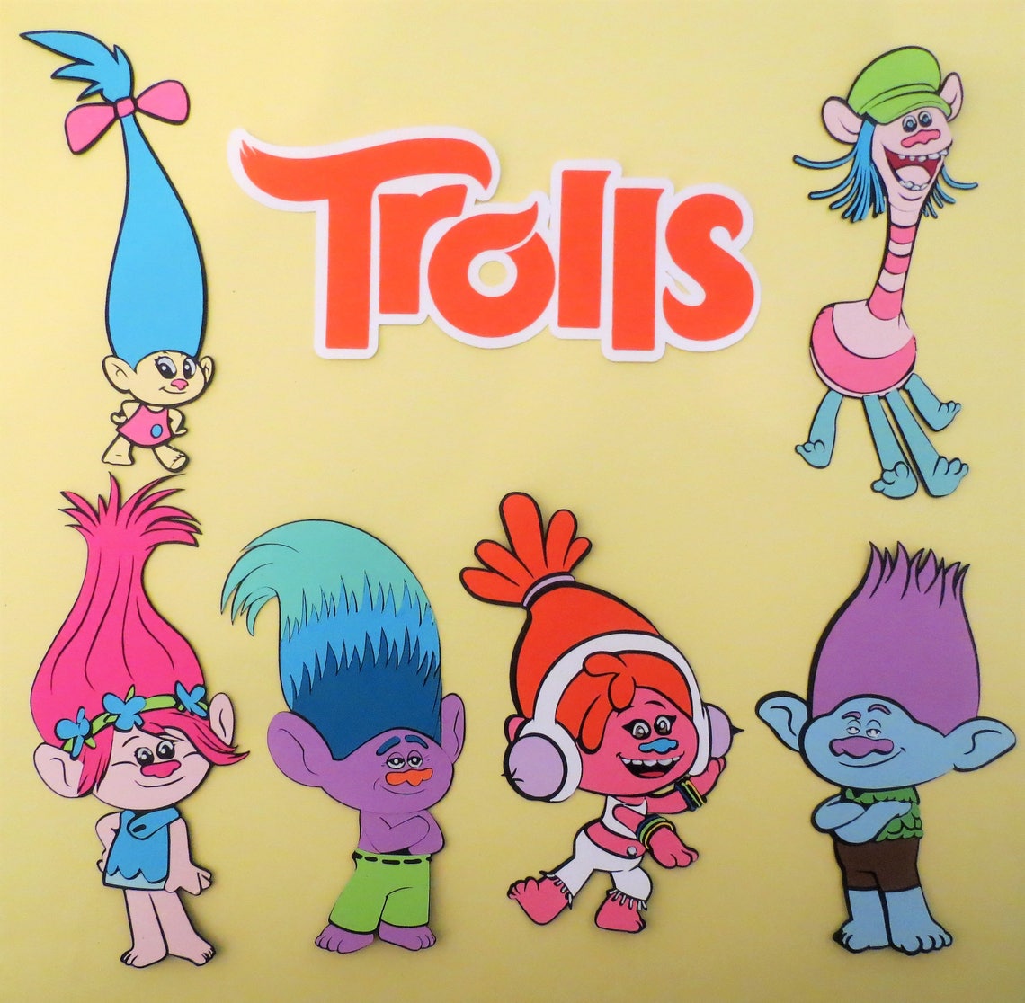 Trolls Rip Part Trolls Paper Die Cuts Pick ONE Embellishment Party Scrapbook Cardtstock ...