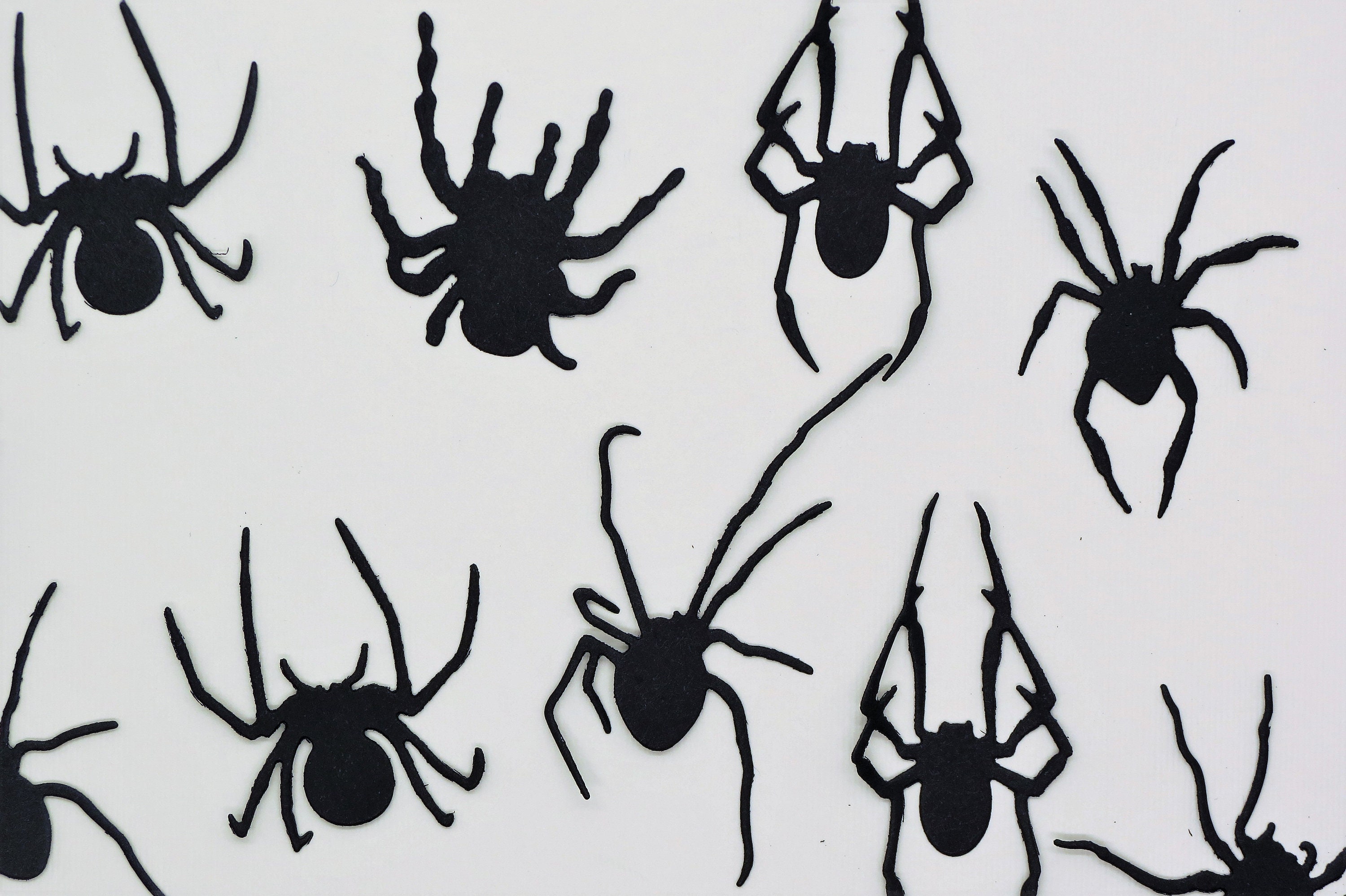 Black Spider Spiders Halloween Silhouette Die Cut Scrapbook