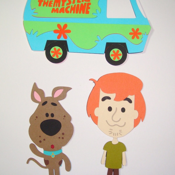 Scooby Doo Shaggy Mystery Machine Die Cut Paper Piecing Scrapbook Embellishment