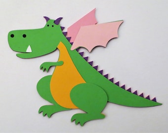 Dragon Fairy Tale Die Cut Paper Doll Cardstock Piecing Scrapbook Embellishment