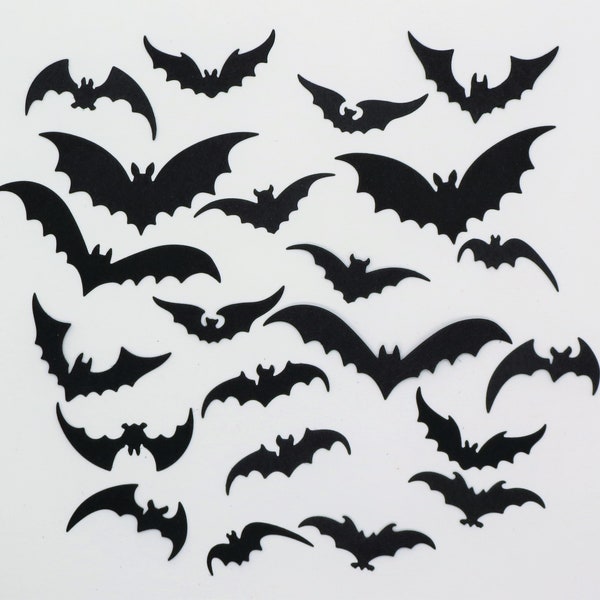 22 Halloween Bat Bats Die Cut Embellishment Paper Cardstock Scrapbook Cardmaking