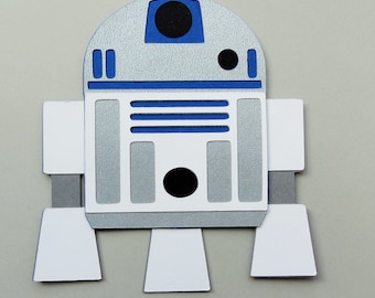 Star Wars Inspired R2-D2 Robot Paper Die Cut Paper Doll Scrapbook Embellishment