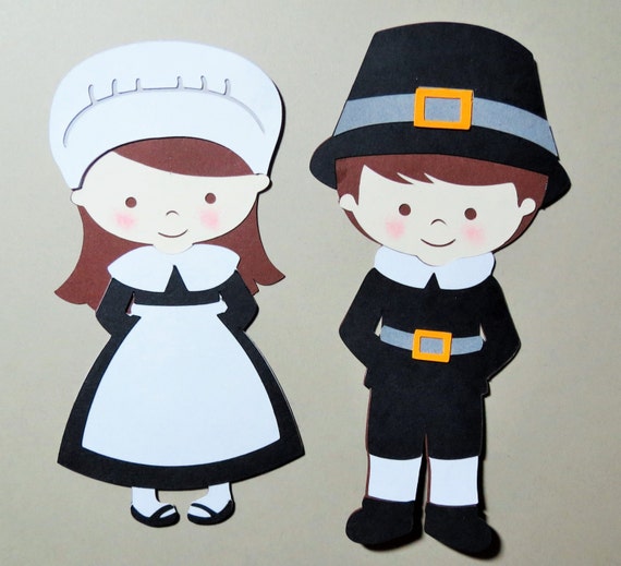 Thanksgiving Pilgrim Boy and Girl Paper Die Cut Paper Doll - Etsy