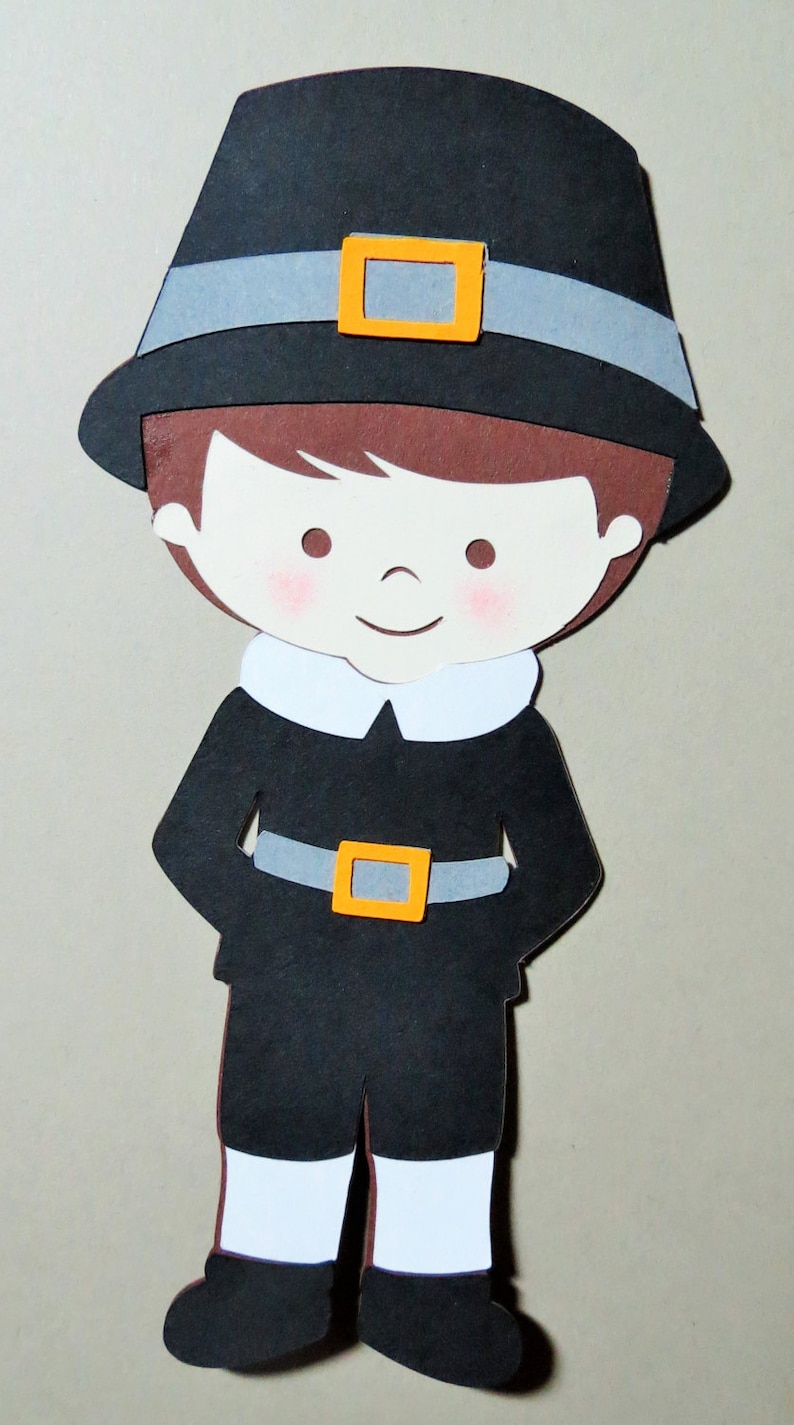 Thanksgiving Pilgrim Boy and Girl Paper Die Cut Paper Doll | Etsy