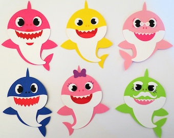 Cute Shark Cardstock Baby Paper Die Cut Party Embellishment Scrapbook Cardmaking