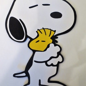 Charlie Brown Inspired Snoopy with Woodstock Die Cut Scrapbook Embellishment