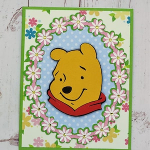 Greeting Card Birthday Card Pooh Bear Handmade