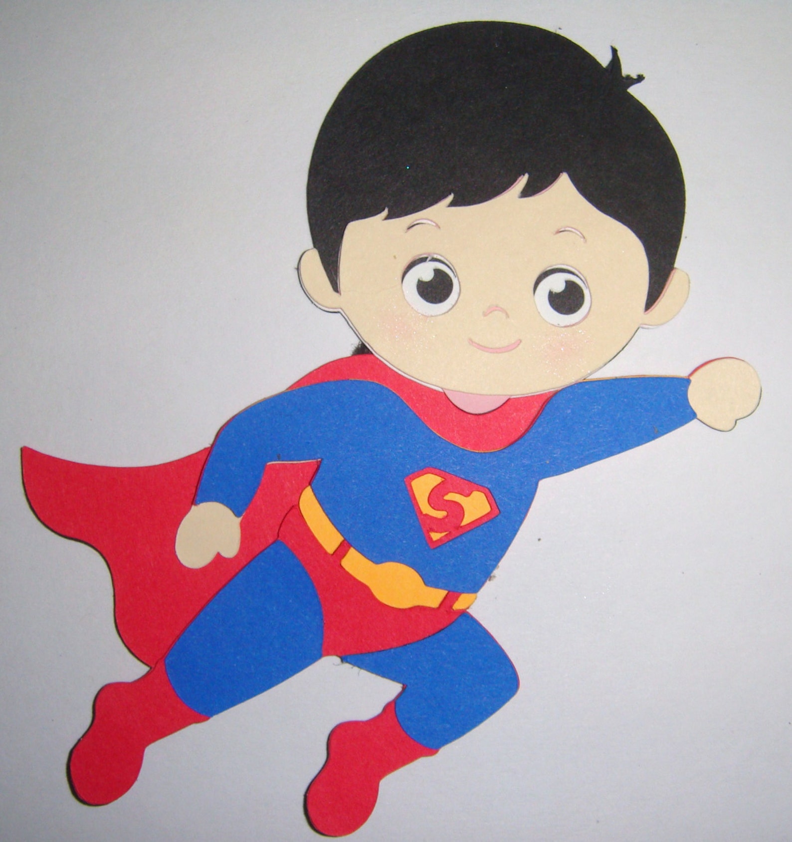 Super Hero Superman Paper Die Cut Paper Doll Scrapbook - Etsy