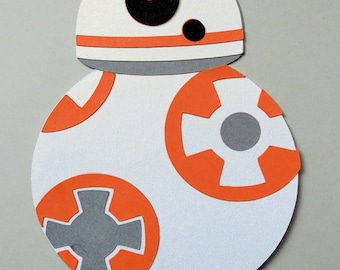 Star Wars Inspired Sphero Bb-8 Robot Paper Die Cut Paper Doll Scrapbook Embellishment