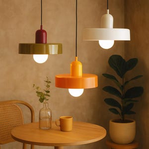 Modern Glass Pendant Light – Colorful Ceiling Lamp for Living Room, Bedroom & Kitchen Decor